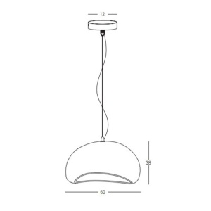 Lustra design modern decorativ FIBERGLASS 60cm 151521 universul-luminii.ro