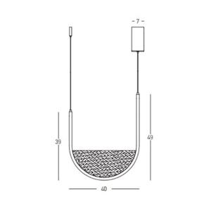 Lustra design modern LED DECO auriu/ sampanie - Img 2