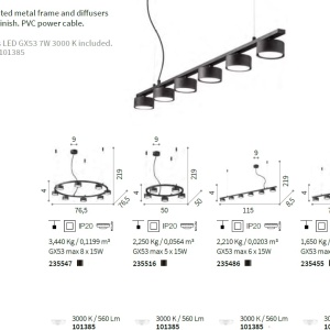 Lustra design modern MINOR LINEAR SP6 235486 IDL - Img 2