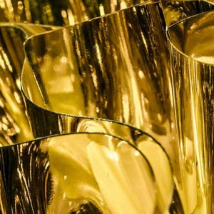 Lustra design unicat realizat manual Veli Gold Large, 60cm 214651 universul-luminii.ro