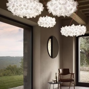 Lustra design unicat realizata manual Clizia Mama Non Mama White, 78cm 214871 universul-luminii.ro