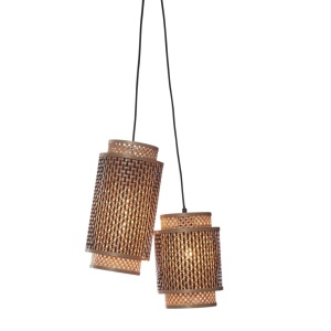 Lustra eco din bambus Bhutan/2-Shades bl/nat
