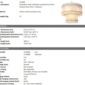 Lustra eleganta design LUX Ruby S 115841 universul-luminii.ro
