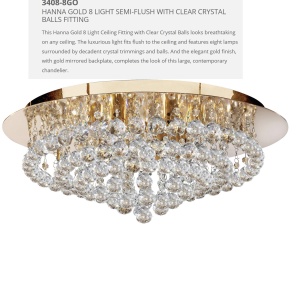 Lustra eleganta design modern Hanna gold 8L 3408-8GO SRT 176131 universul-luminii.ro