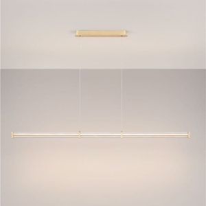 Lustra LED 2700K suspendata design liniar PHEME auriu periat - Img 4