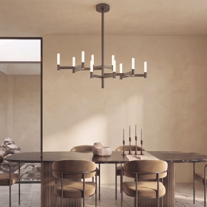 Lustra LED 65W KERI metal bronz antic inchis