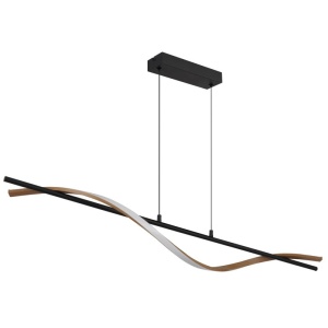 Lustra LED aluminiu cu efect de lemn WATKINS 250101 universul-luminii.ro