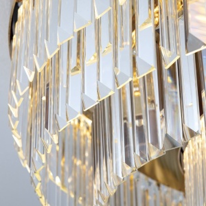 Lustra LED aplicata cristal design elegant lux PRISM D-95cm aurie 24K - Img 6