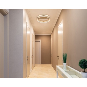 Lustra LED aplicata design circular cu telecomanda BLONDIE D-40cm - Img 2