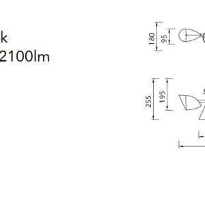 Lustra LED aplicata design modern CAPUCCINA 30W negru 132221 universul-luminii.ro
