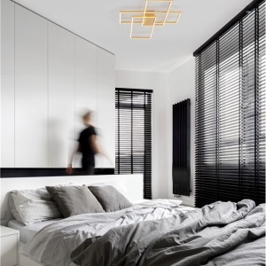 Lustra LED aplicata design modern geometric BILBAO 55W aurie NVL-9508432 - Img 2
