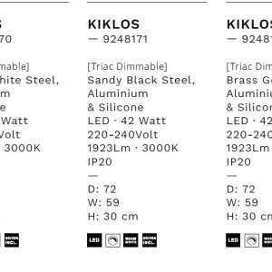 Lustra LED aplicata design modern minimalist KIKLOS alb - Img 7