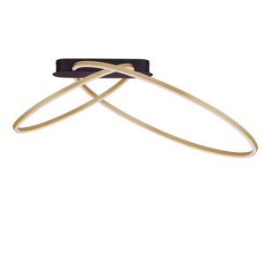 Lustra LED aplicata design modern minimalist KIKLOS auriu/negru - Img 1