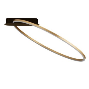 Lustra LED aplicata design modern minimalist KIKLOS auriu/negru - Img 1