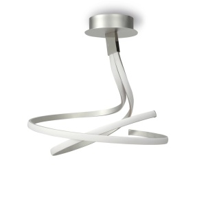 Lustra LED aplicata design modern NUR argintiu crom - Img 1
