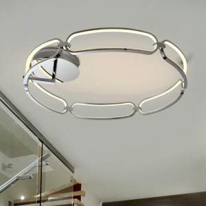 Lustra LED aplicata design ultra-modern 80cm Colette. crom - Img 1