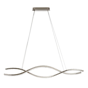 Lustra LED CCT suspendata cu telecomanda SPARK WAVES 150 crom