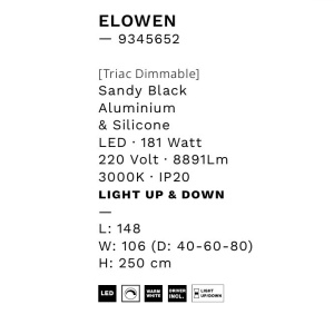 Lustra LED circulara cu 3 inele 80/60/40cm ELOWEN 147671 universul-luminii.ro