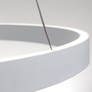 Lustra LED circulara iluminat sus si jos KOLK alb 80cm - Img 5