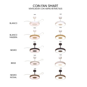 Lustra LED cu ventilator si telecomanda COIN M nuc/negru - Img 5