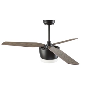 Lustra LED cu ventilator si telecomanda design modern Monsoon stejar - Img 5