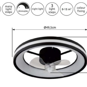 Lustra LED cu ventilator si telecomanda GATIAN 240791 universul-luminii.ro