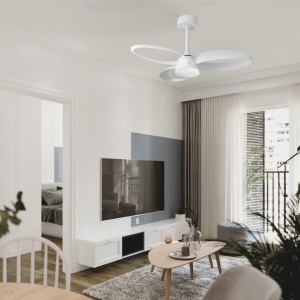 Lustra LED cu ventilator si telecomanda INFINITY alb - Img 8