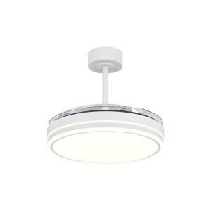 Lustra LED cu ventilator si telecomanda LUNA M alba - Img 4