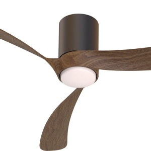 Lustra LED cu ventilator si telecomanda NEMO II M negru/nuc - Img 6