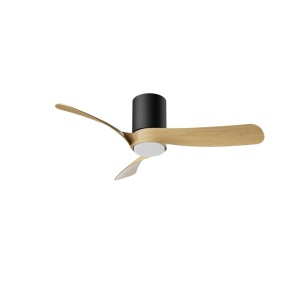 Lustra LED cu Ventilator si telecomanda NEMO M negru/lemn - Img 4