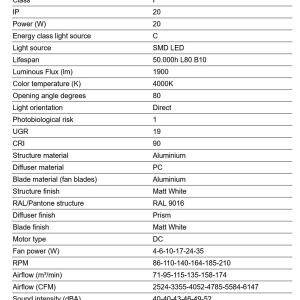 Lustra LED cu Ventilator tavan si telecomanda CRUISER TAK L alb 4000K - Img 3