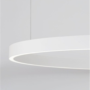 Lustra LED design circular cu iluminat sus si jos ELOWEN alb, diametru 98cm 121801 universul-luminii.ro