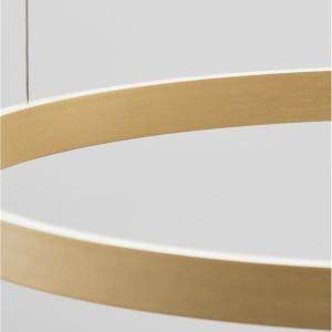 Lustra LED design circular cu iluminat sus si jos ELOWEN auriu, diametru 80cm 121741 universul-luminii.ro