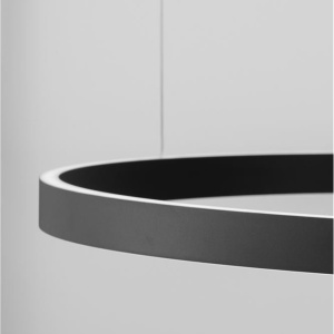 Lustra LED design circular cu iluminat sus si jos ELOWEN negru, diametru 98cm 121731 universul-luminii.ro