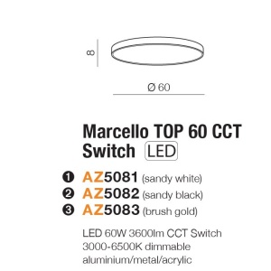 Lustra LED design circular MARCELLO TOP 60 CCT SWITCH GO - Img 3