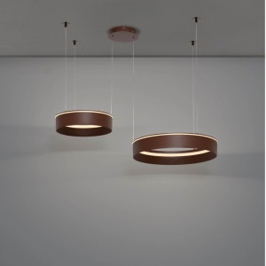 Lustra LED design circular OLIVIA maro inchis - Img 7