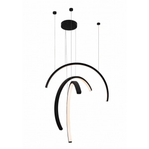 Lustra LED design decorativ modern Trio Arc Matt Black
