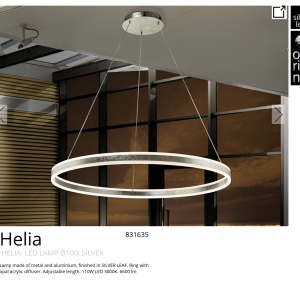 Lustra LED design modern circular Ø100cm Helia argintie - Img 5