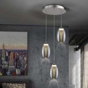 Lustra LED design modern cu 5 pendule Nebula SV-584438