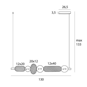 Lustra LED design modern decorativ Bora C 151011 universul-luminii.ro