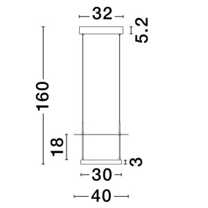 Lustra LED design modern DIONA 40cm, 3000K 158211 universul-luminii.ro