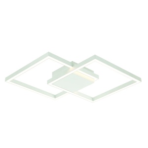 Lustra LED design modern geometric Erick alb - Img 1