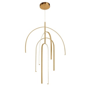 Lustra LED design modern Lora auriu - Img 1