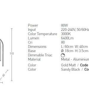 Lustra LED design modern Lora auriu - Img 2
