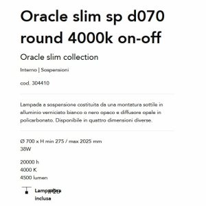 Lustra LED design modern Oracle slim sp d070 round 4000k on-off negru - Img 5