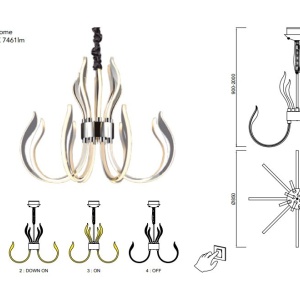 Lustra LED design modern VERSAILLES 130321 universul-luminii.ro