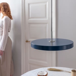 Lustra LED design scandinav Asteria mini - petrol blue/ auriu 194571 universul-luminii.ro