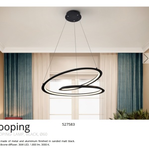 Lustra LED design ultra-modern Looping 60cm 190551 universul-luminii.ro