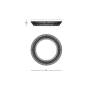 Lustra LED dimabila aplicata design elegant Luxury D-80cm - Img 5