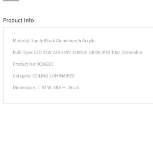 Lustra LED dimabila aplicata design modern CLEA negru 31W - Img 5